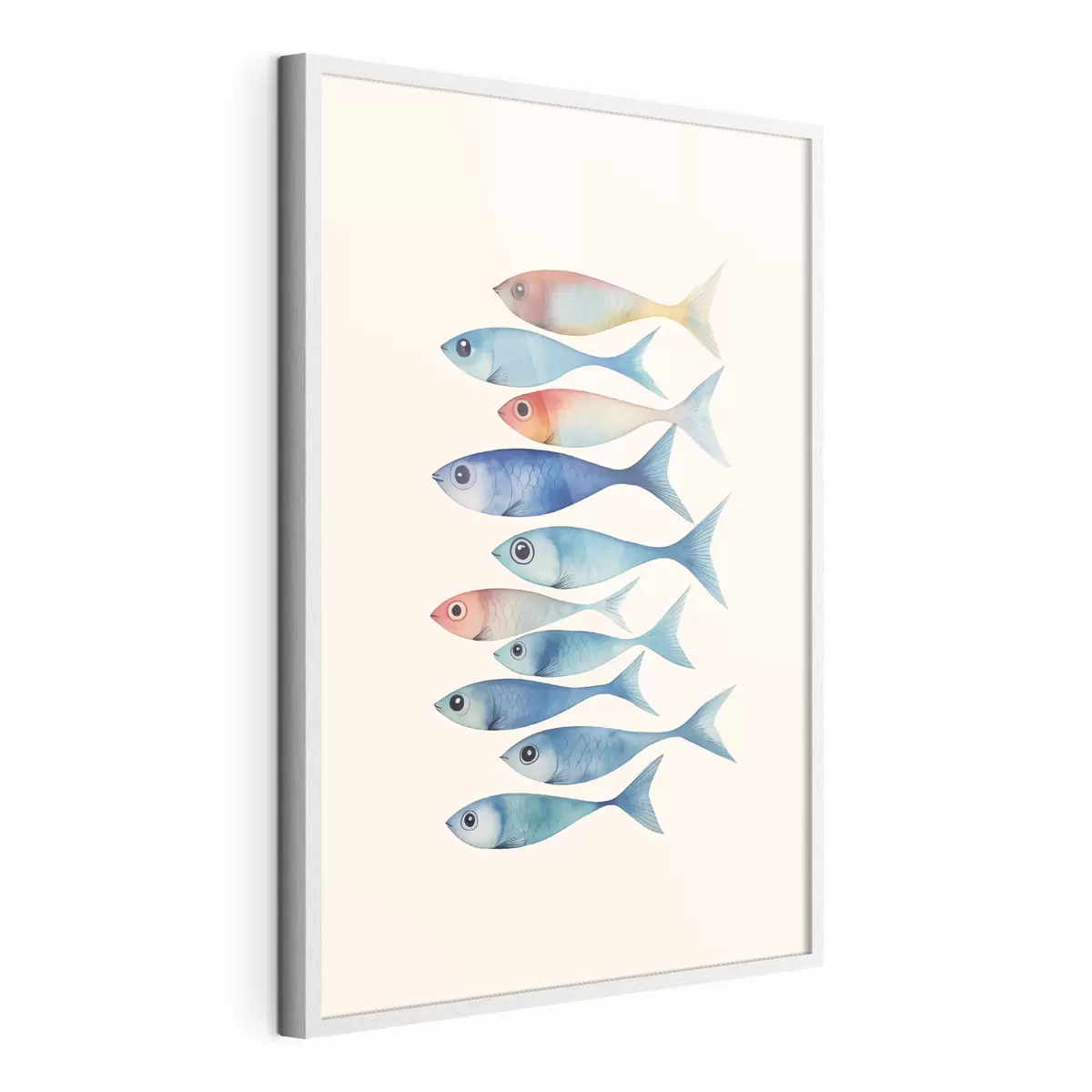 Poster Fisch Minimalismus Nachahmung Aquarell f43960
