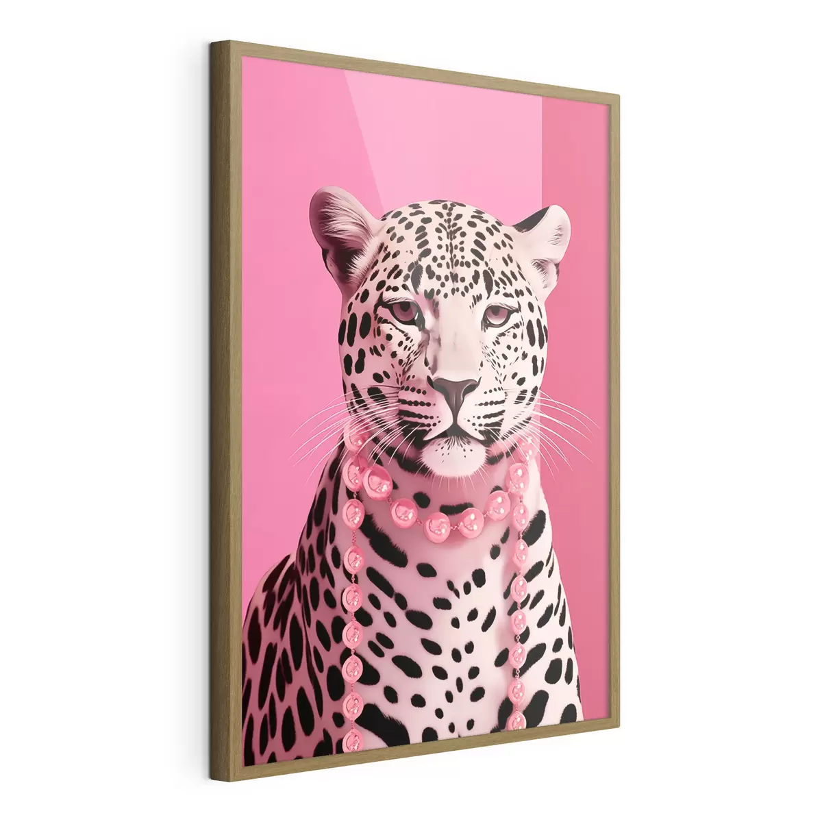 Poster Leopard in Rosa f43976