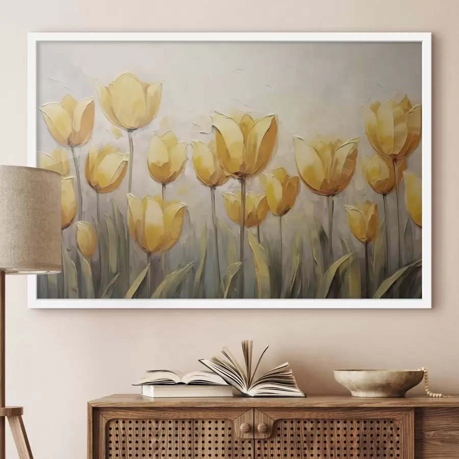 Fototapete Gelbe Tulpen f43977