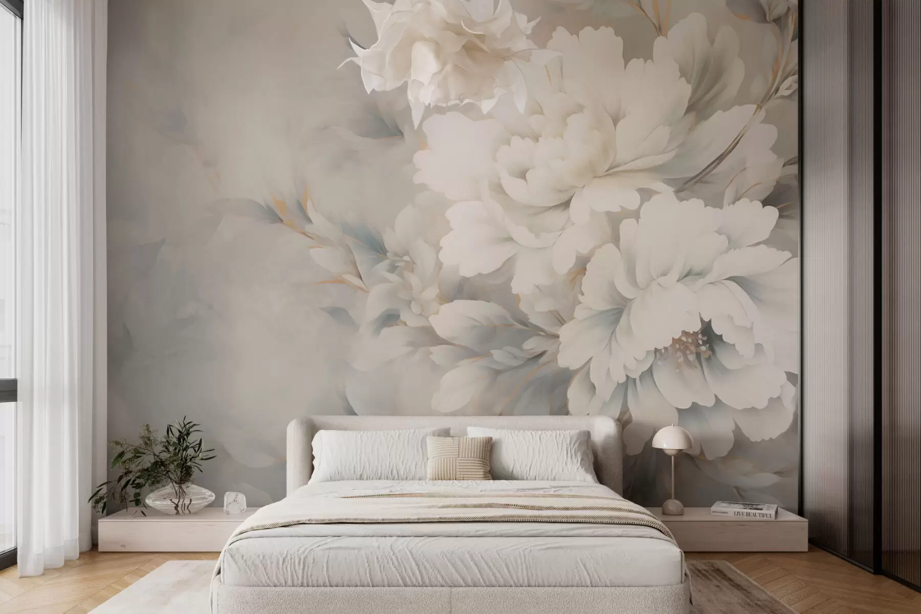 Fototapete Vintage Blumen w03702