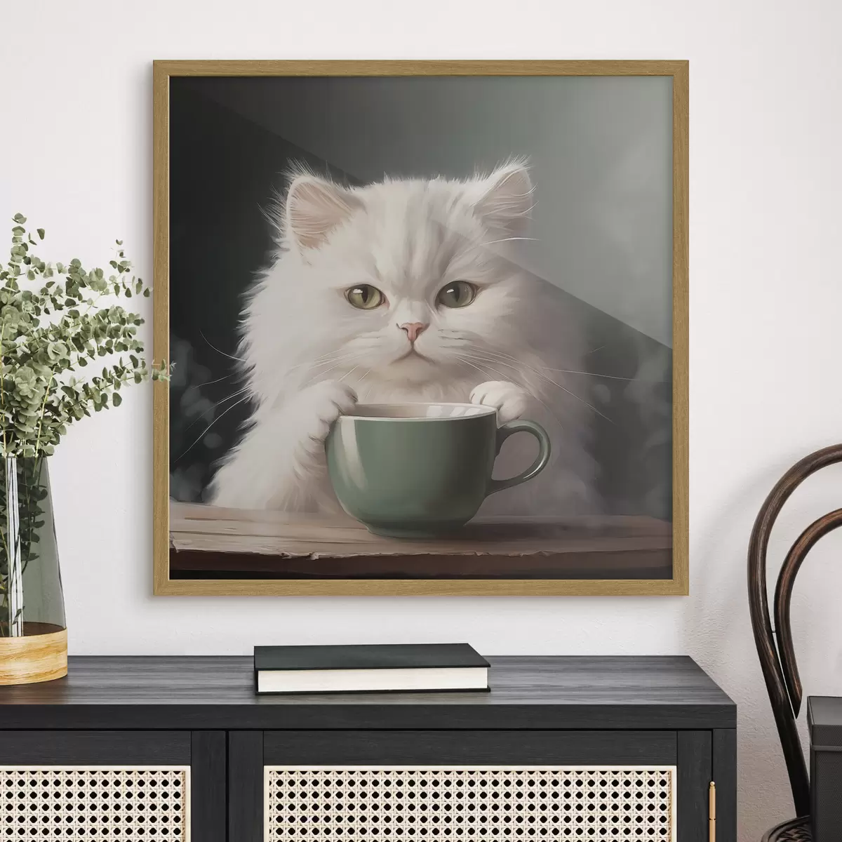 Poster Tee mit der Katze f44032