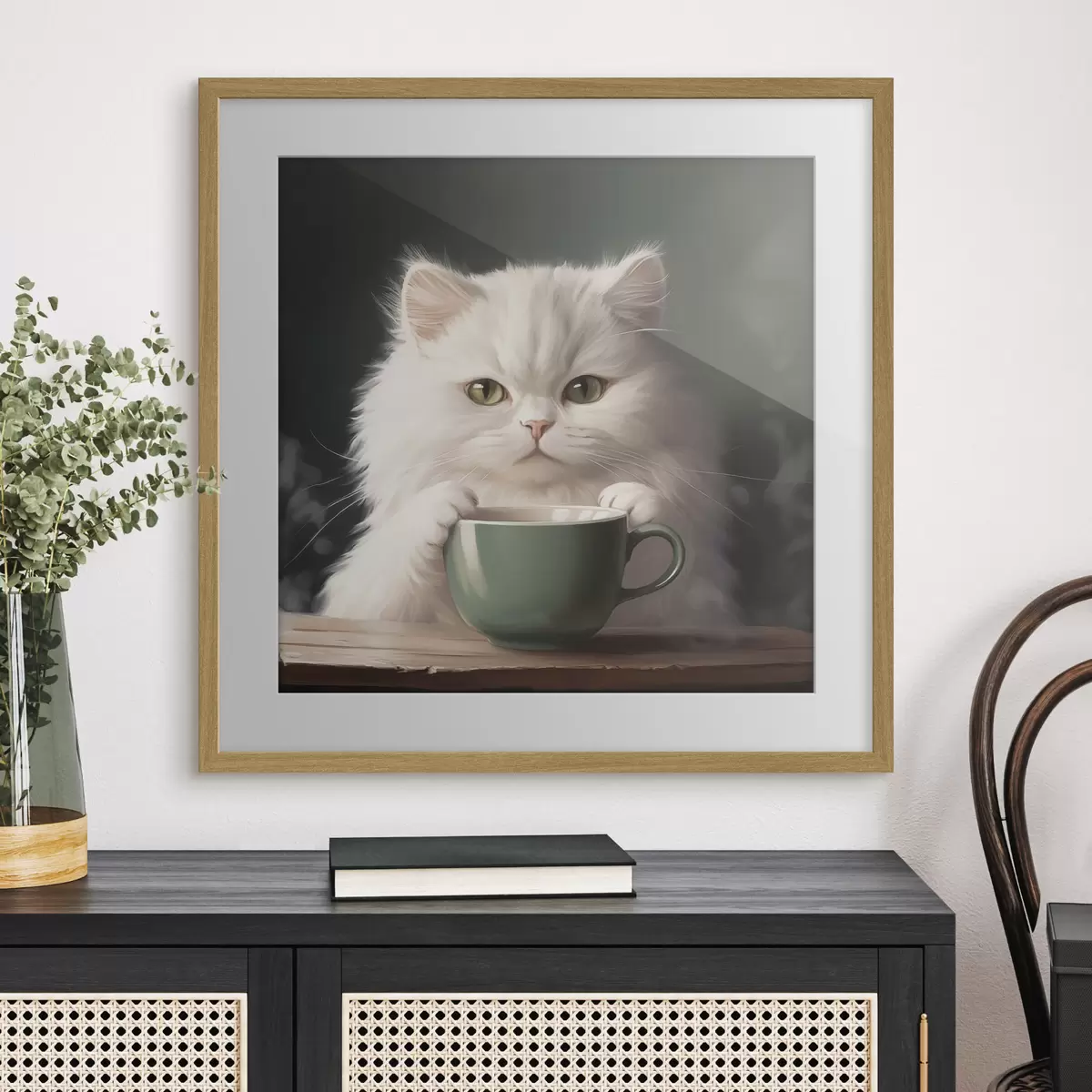Poster Tee mit der Katze f44032