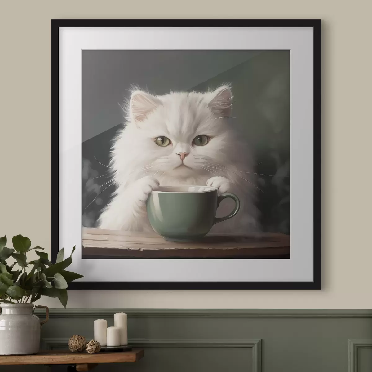 Poster Tee mit der Katze f44032