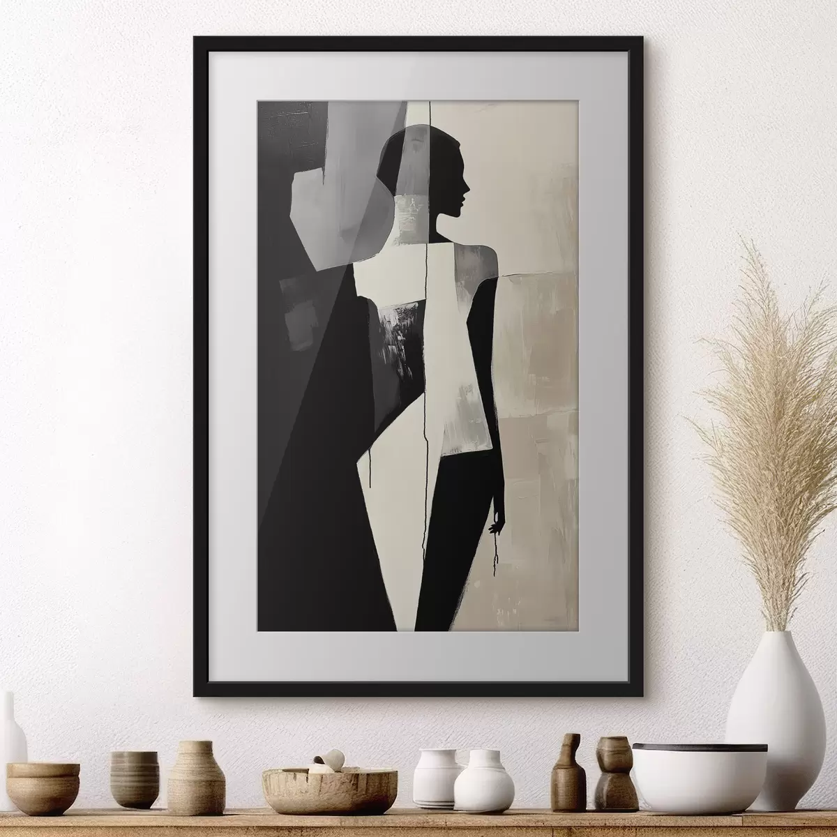 Poster Silhouette in Flächen f43969