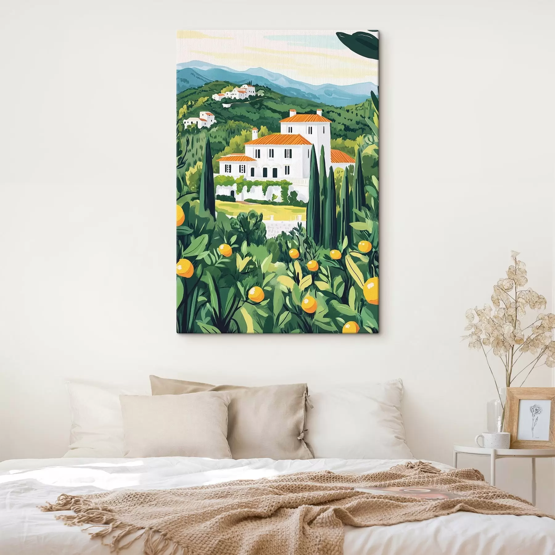 Fototapete Sommer, Natur, mediterran, Zitronenbäume, Architektur s44028