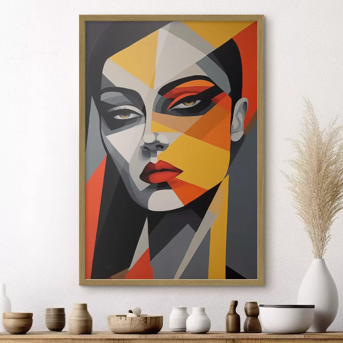 Poster Abstraktes Gesicht f44111