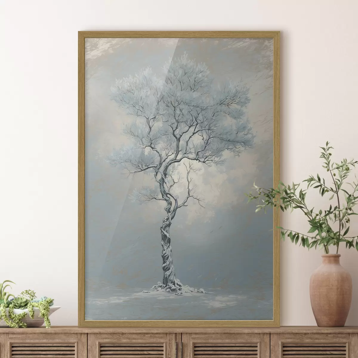 Poster Gefrorener Baum f44087