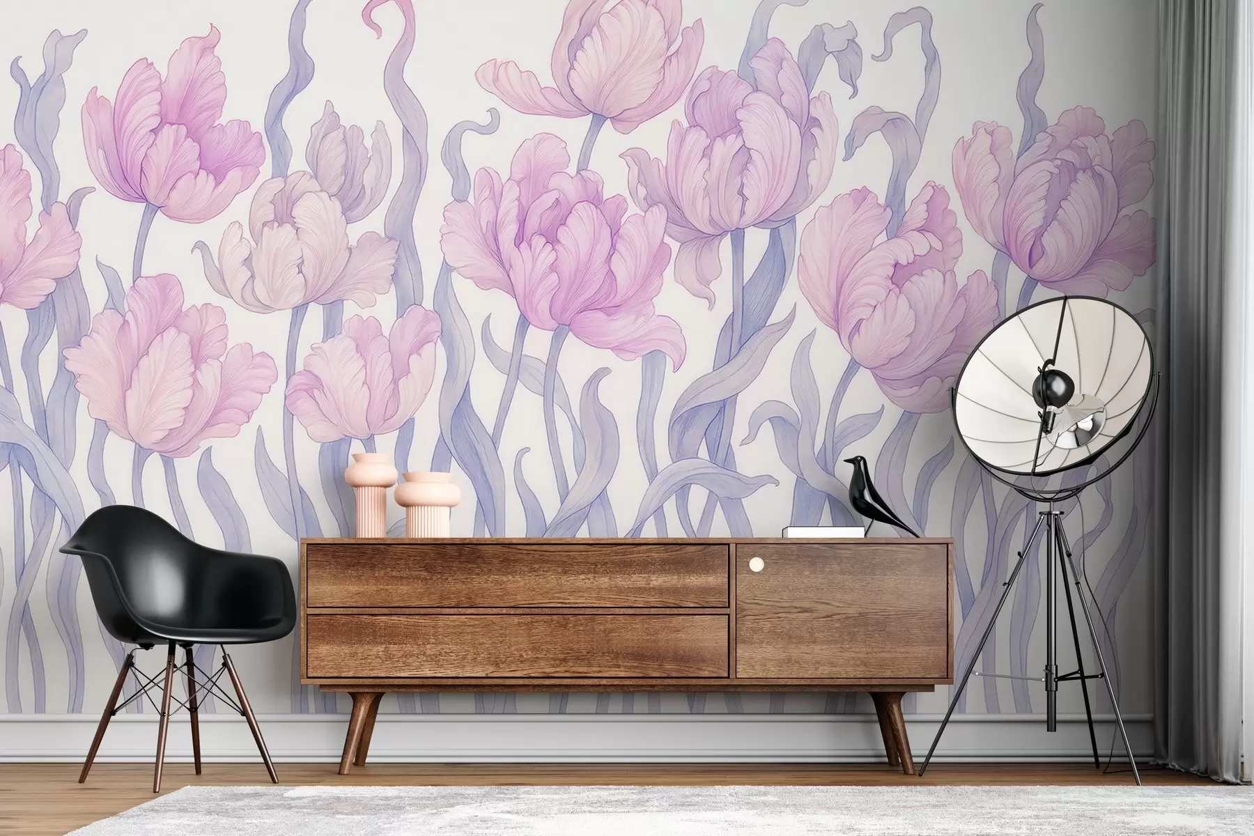 Fototapete Zarte und elegante Tulpen w03817v1