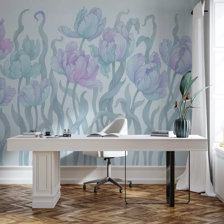 Fototapete Zarte und elegante Tulpen w03817v2