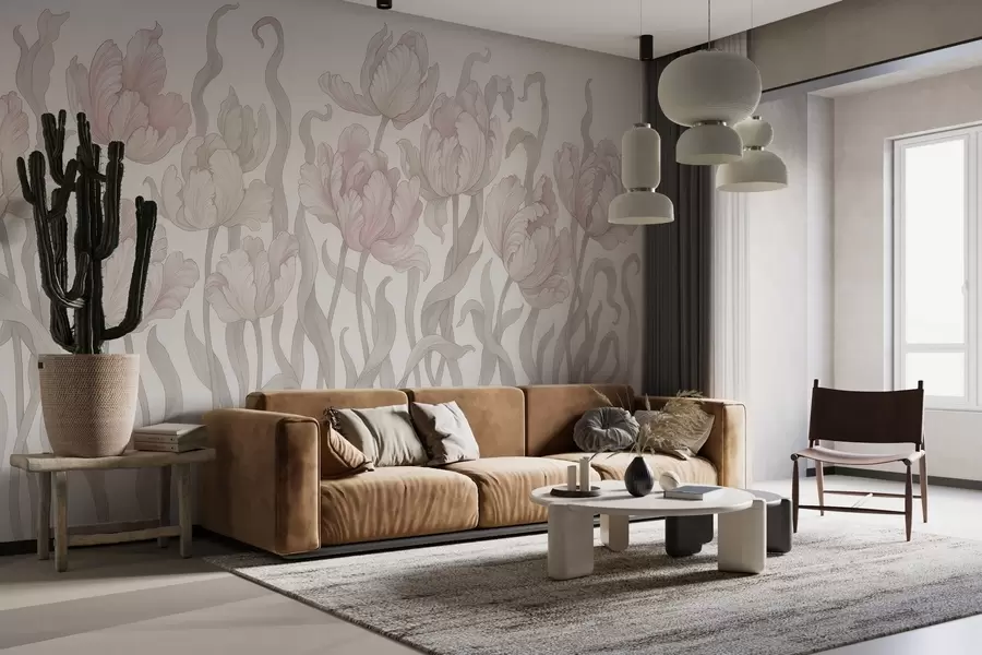 Fototapete Zarte und elegante Tulpen w03817v3