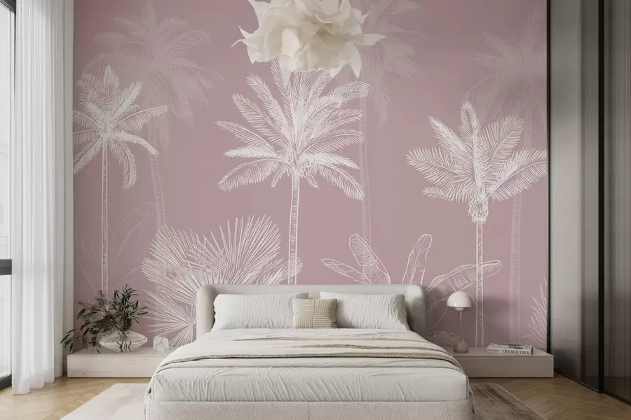 Fototapete Weiße Palmen w03831v2