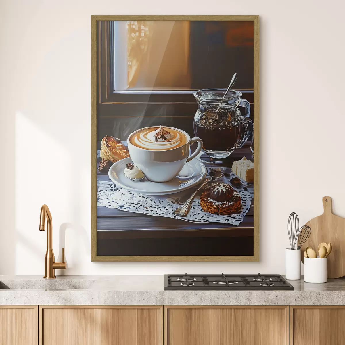 Poster Kaffee auf dem Tisch f44229