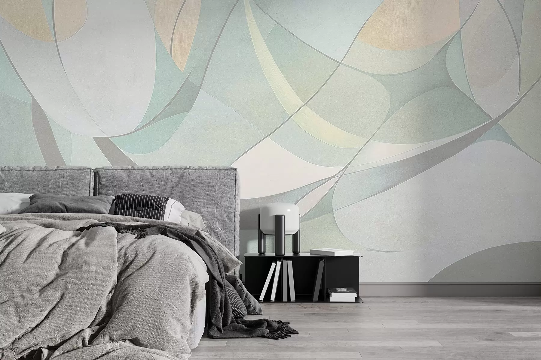 Fototapete Geometrische Abstraktion, gedämpfte natürliche Farben w03878