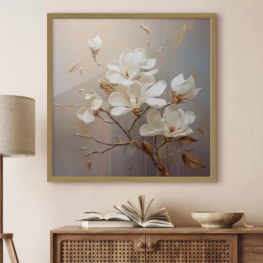 Fototapete Magnolien in warmen Tönen f43896