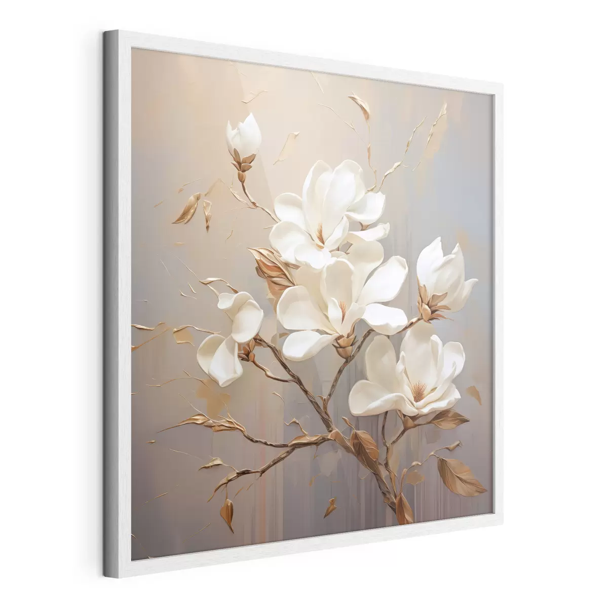 Poster Magnolien in warmen Tönen f43896