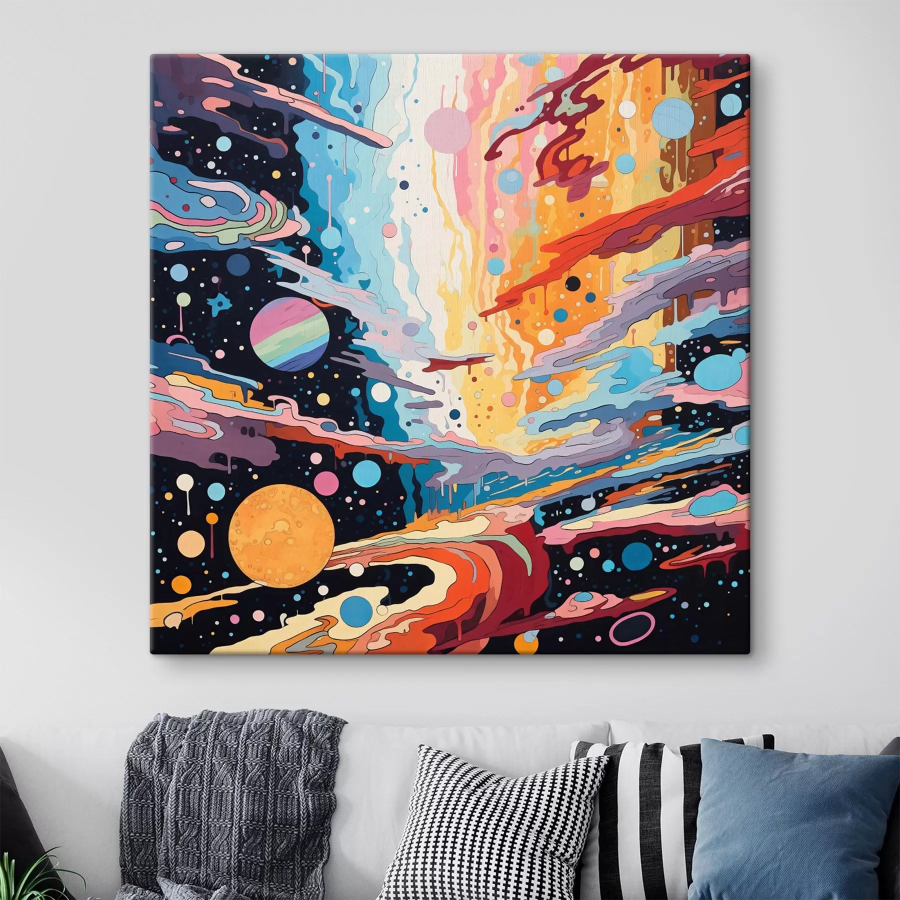 Fototapete Universum in Bewegung im Stil der abstrakten Malerei s44238