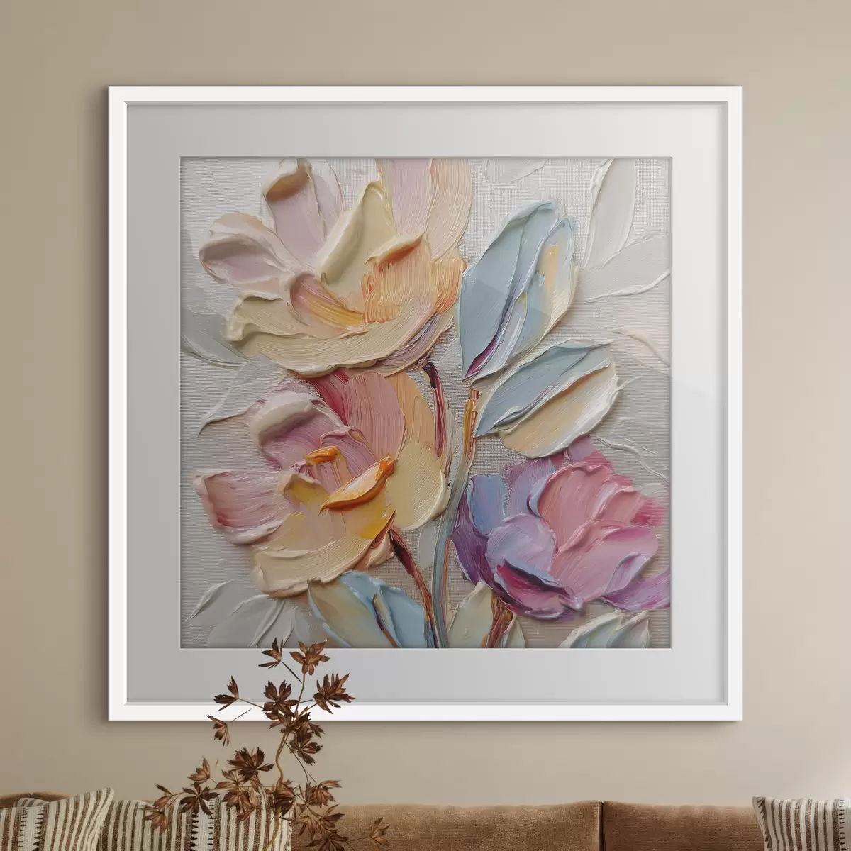 Poster Blütenblätter in Pastell f44240