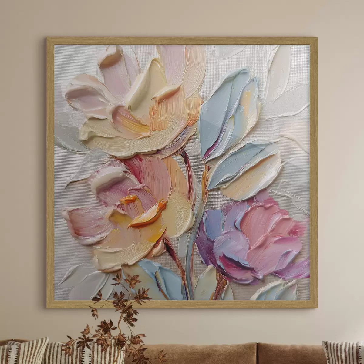 Poster Blütenblätter in Pastell f44240