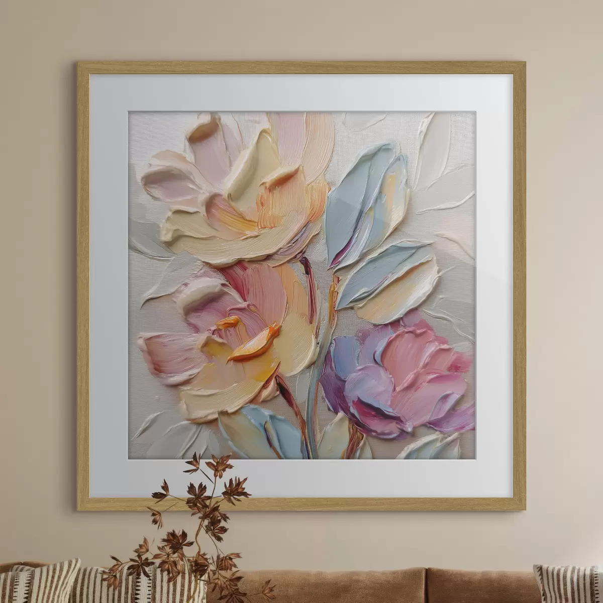 Poster Blütenblätter in Pastell f44240