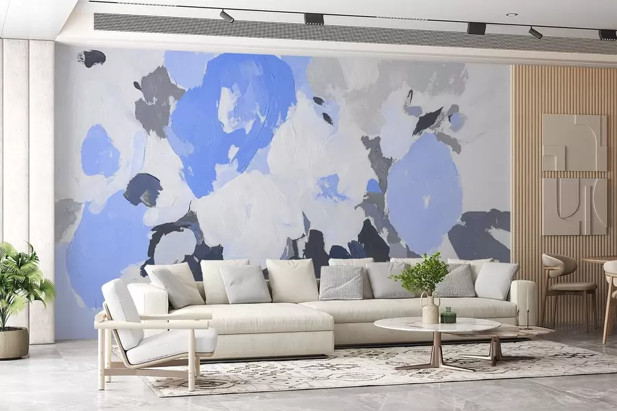 Fototapete Abstrakte Acrylblumen w09070v2