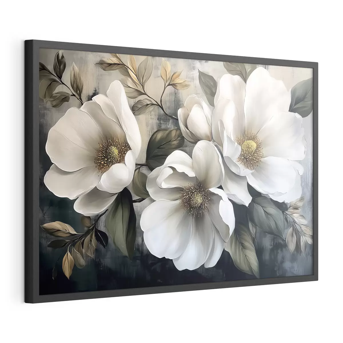 Poster Große Blumen auf einem Vintage-Hintergrund f44260