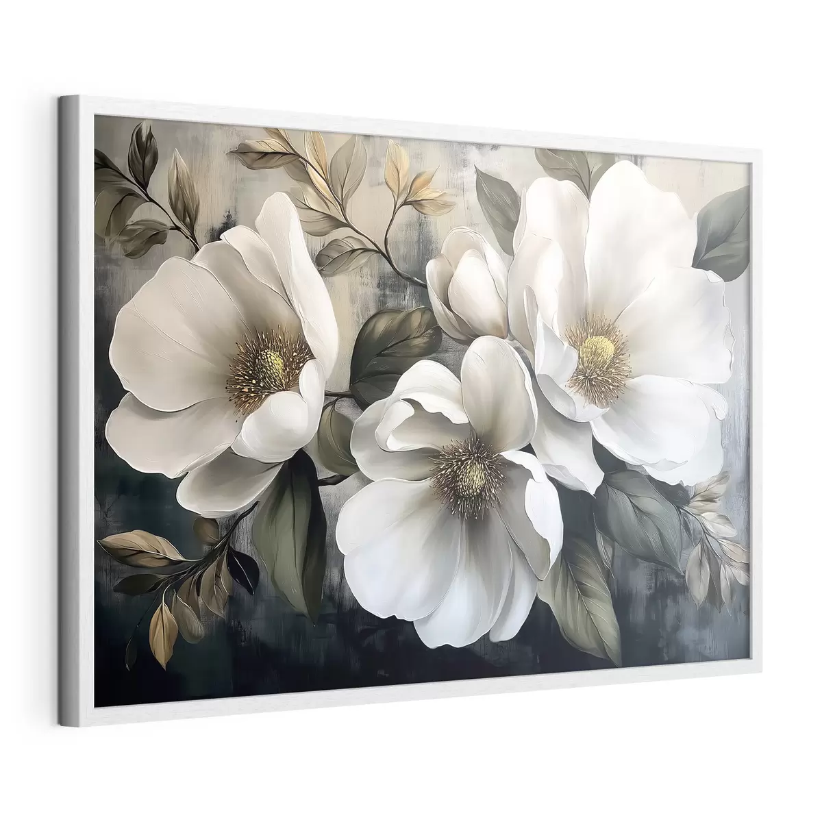 Poster Große Blumen auf einem Vintage-Hintergrund f44260