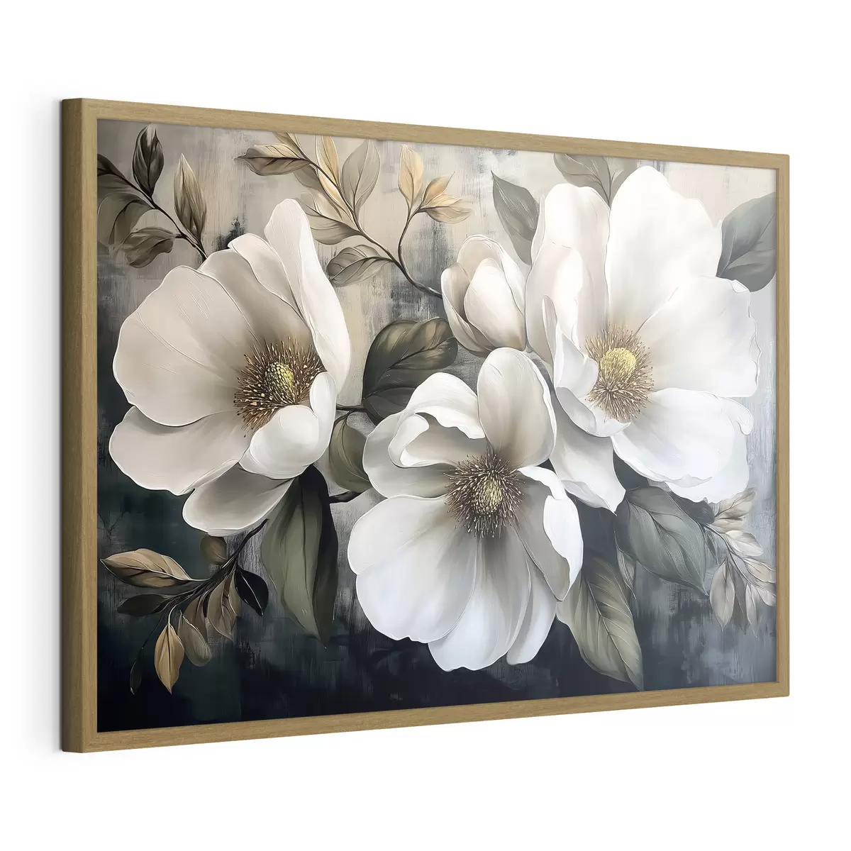 Poster Große Blumen auf einem Vintage-Hintergrund f44260
