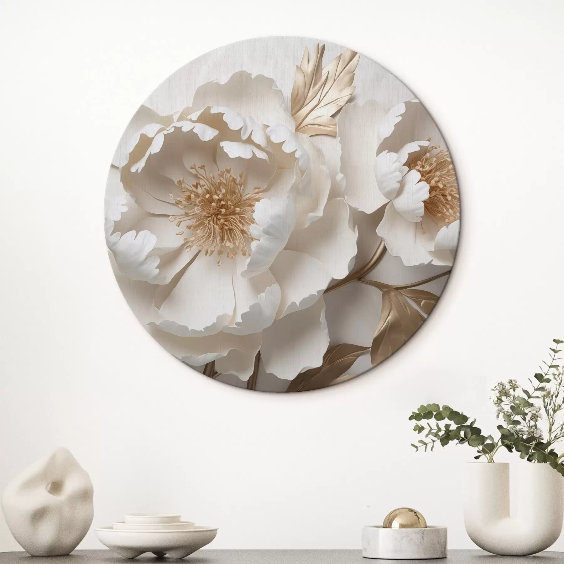 Fototapete weiße Blumen r44287