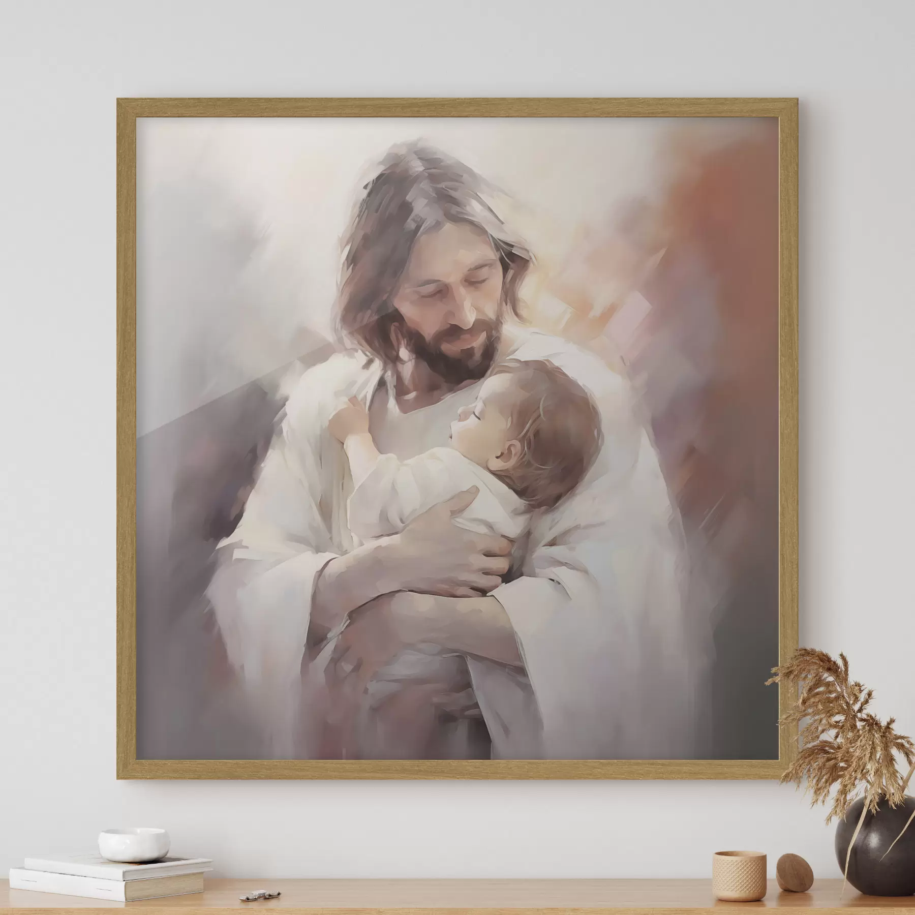 Fototapete Jesus mit einem Kind f44283