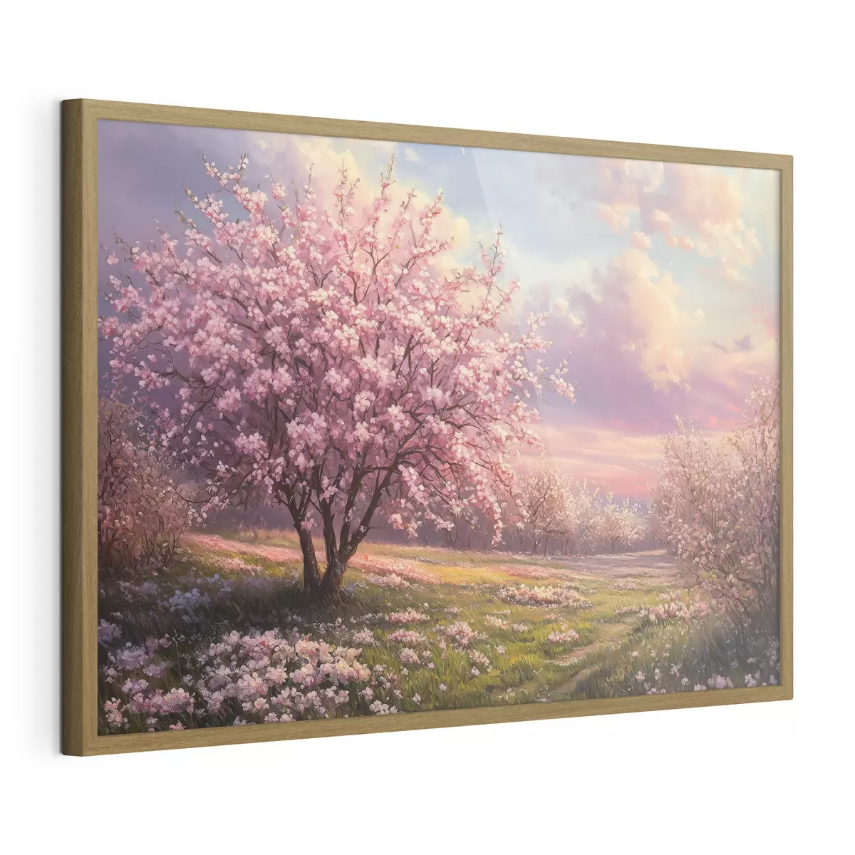 Poster Rosa blühende Bäume f44324