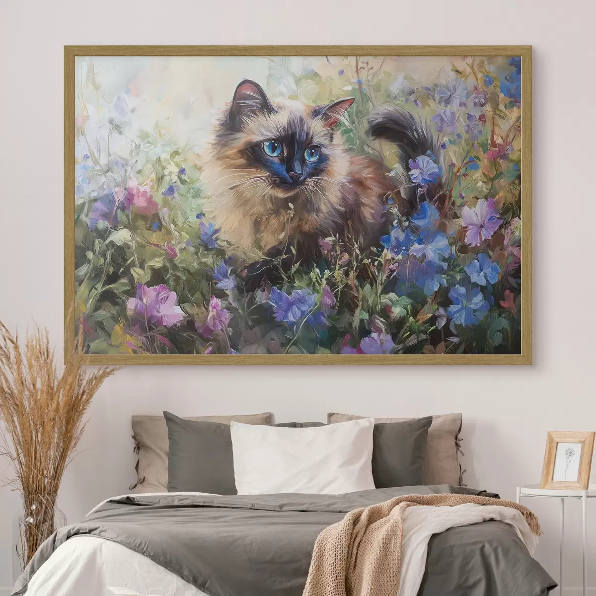 Poster Kätzchen in Blumen f44331