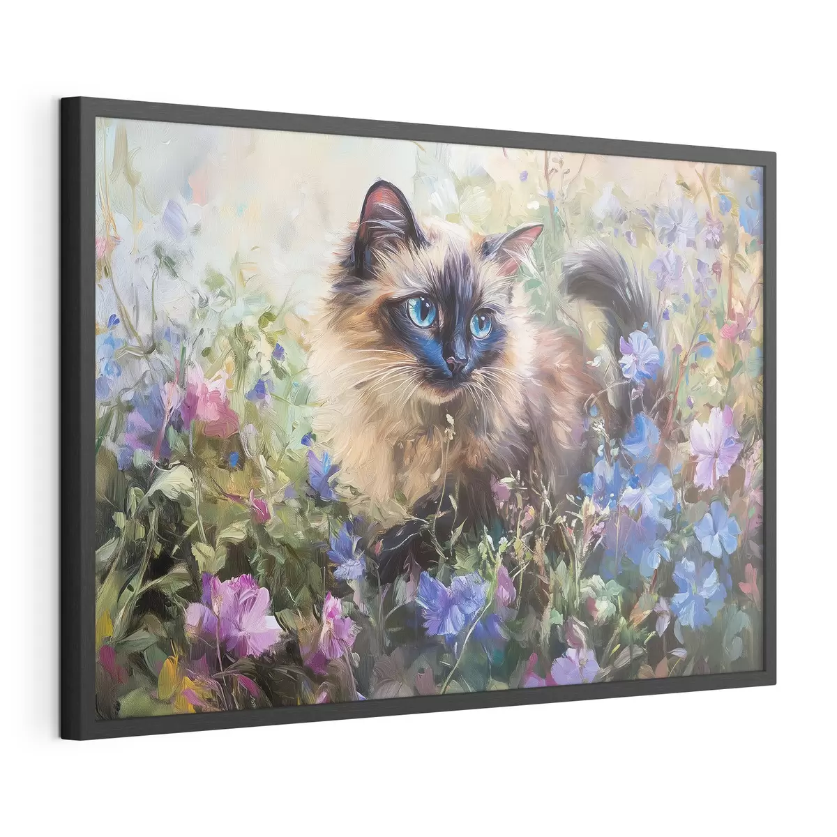 Poster Kätzchen in Blumen f44331