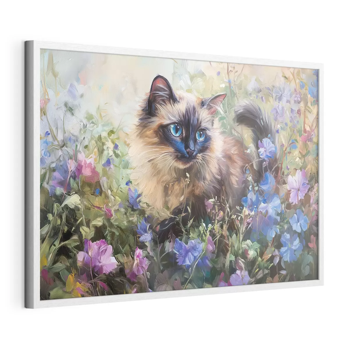 Poster Kätzchen in Blumen f44331