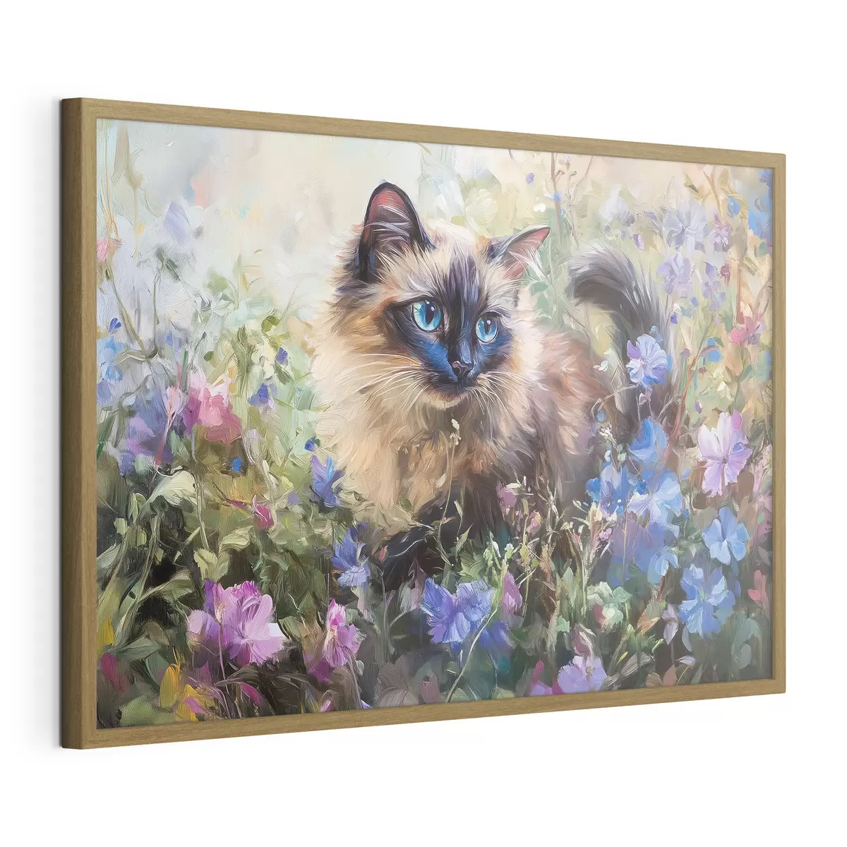 Poster Kätzchen in Blumen f44331