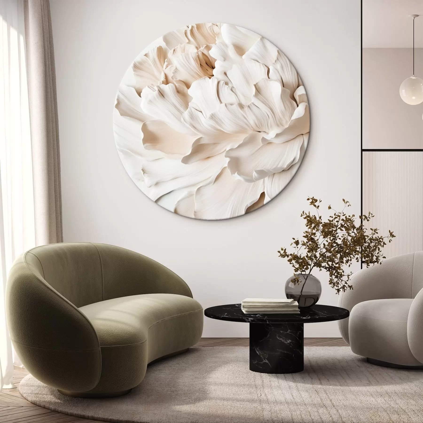 Fototapete Große beige Blume r44316