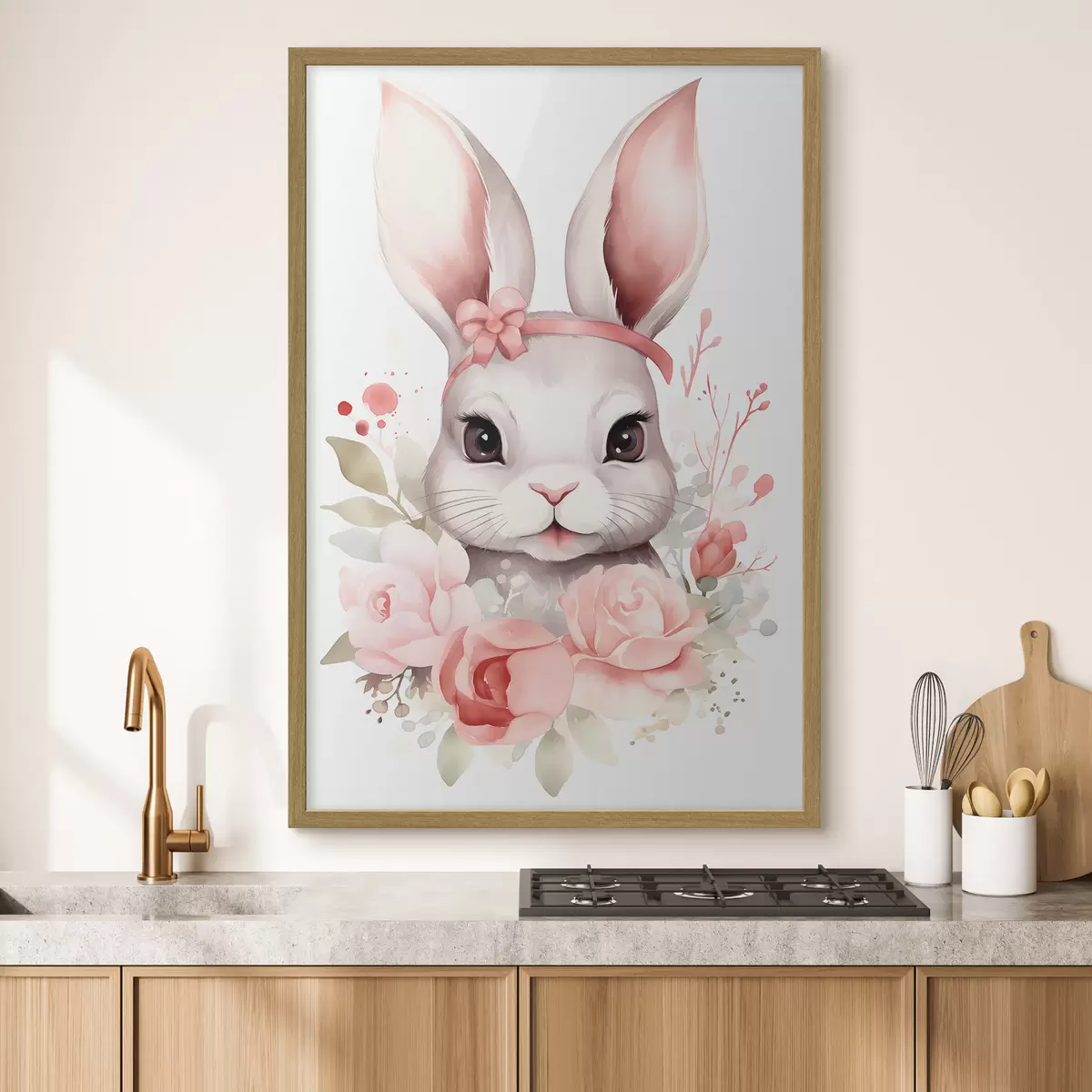 Poster Aquarell Hase f44387