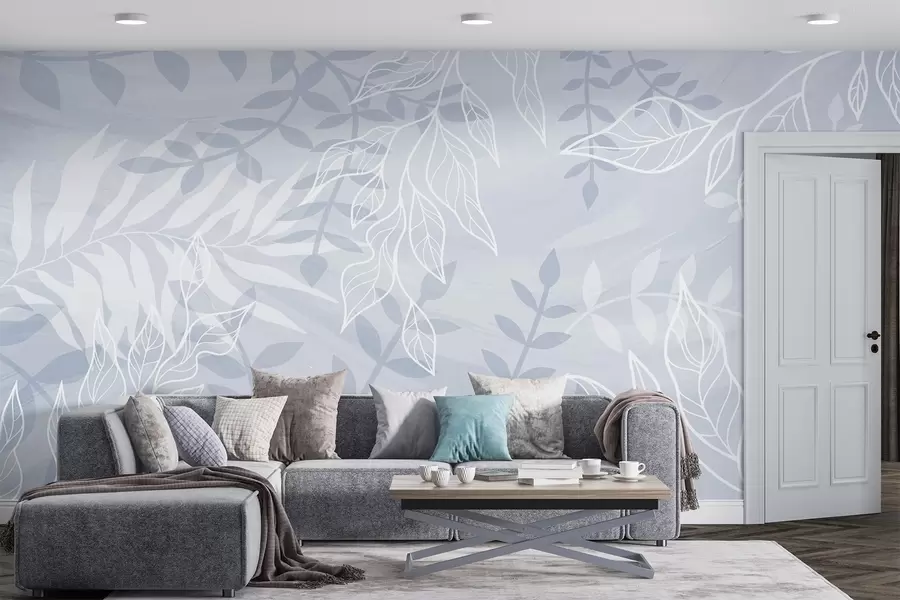 Fototapete Konturierte Blätter w03984