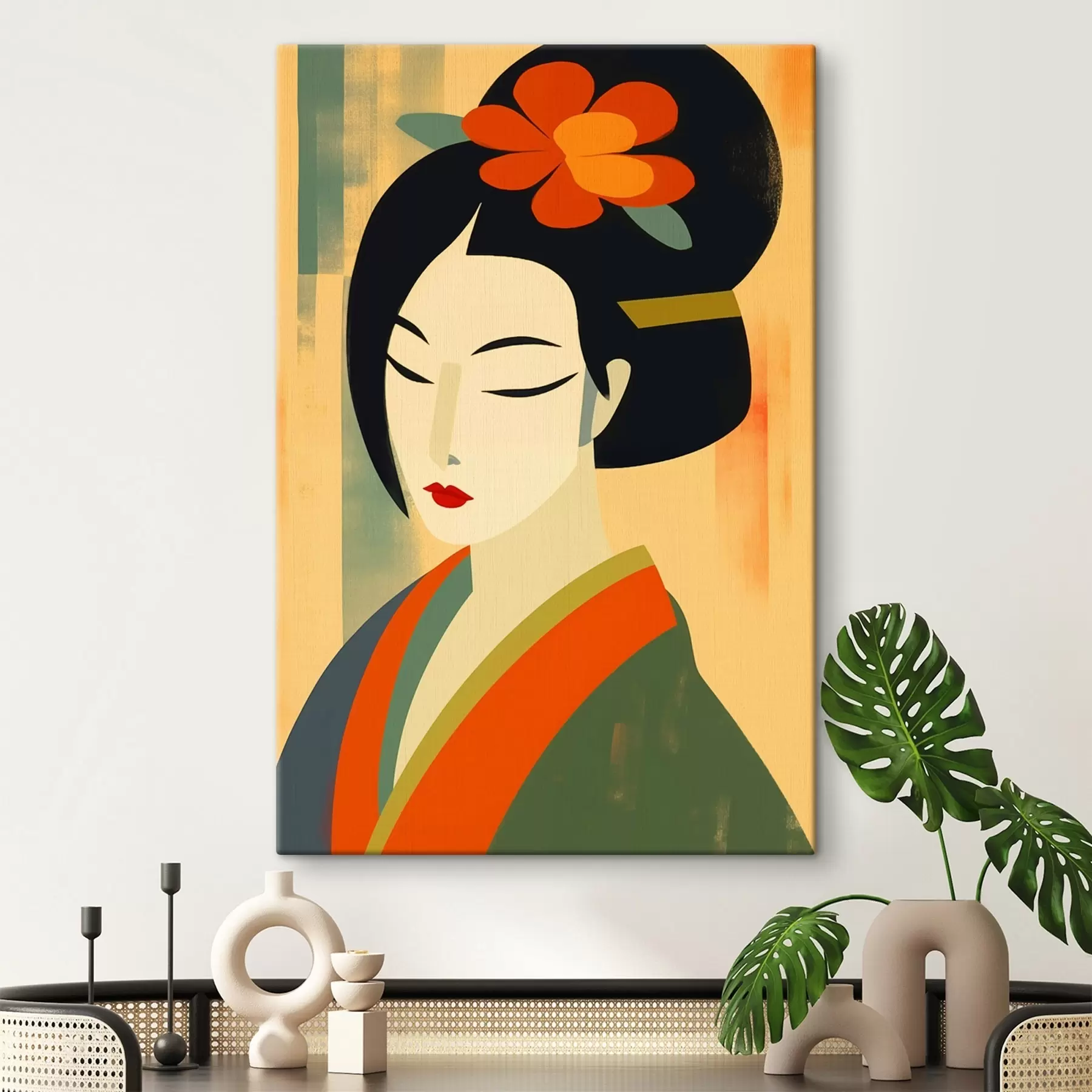 Fototapete Geisha im Profil s44498