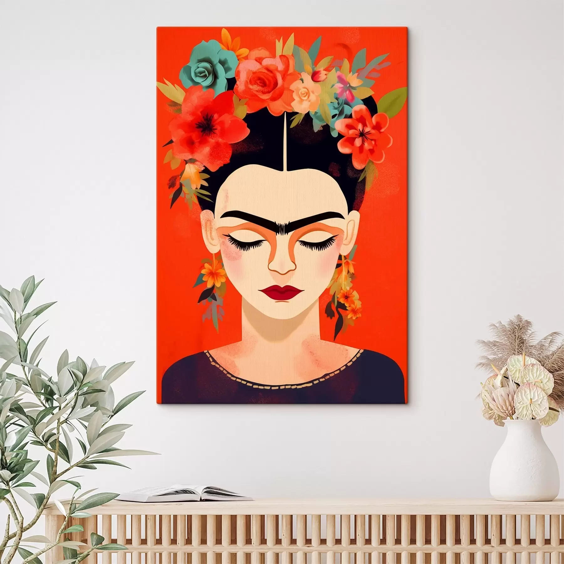 Fototapete Frida mit Blumen s44499