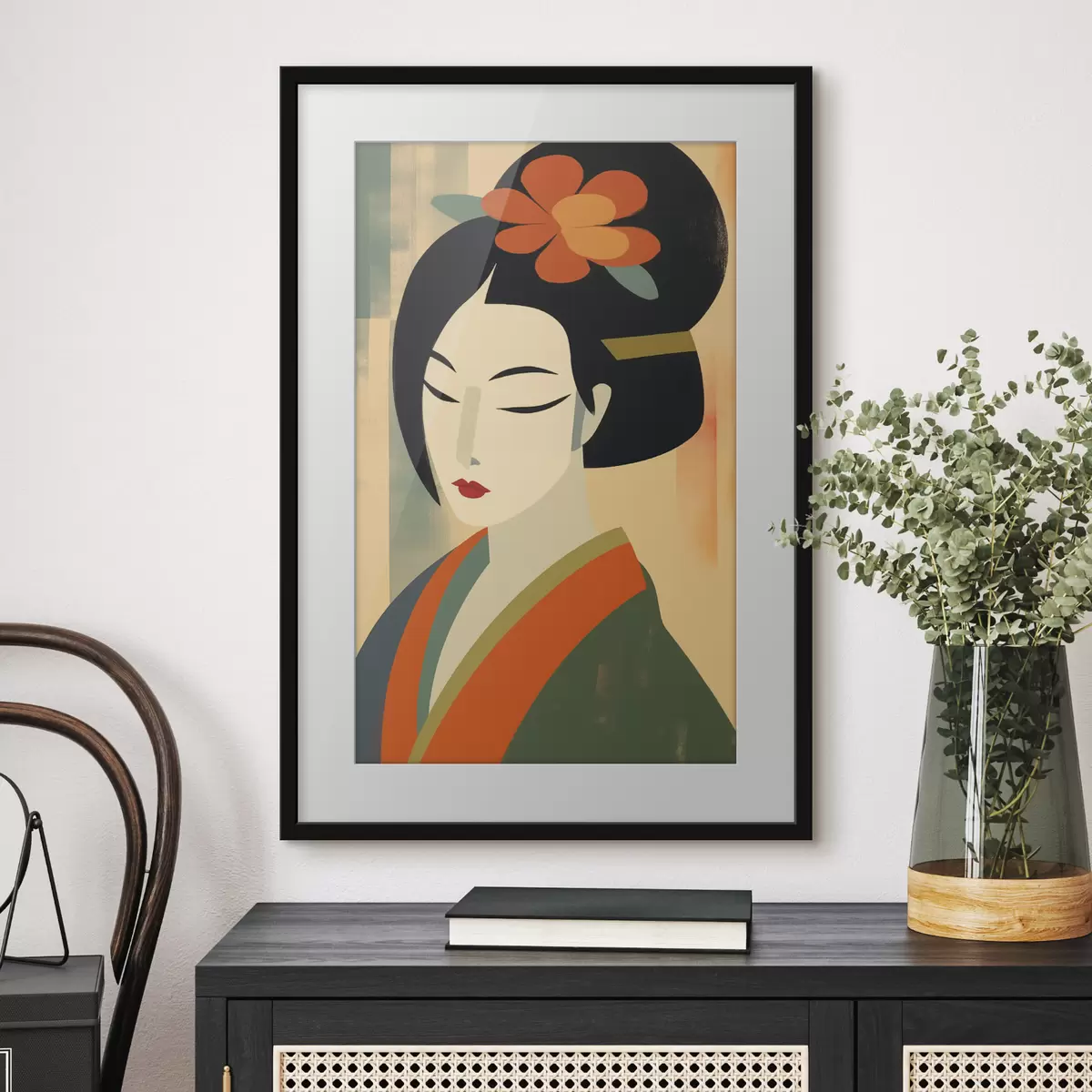 Poster Geisha im Profil f44498