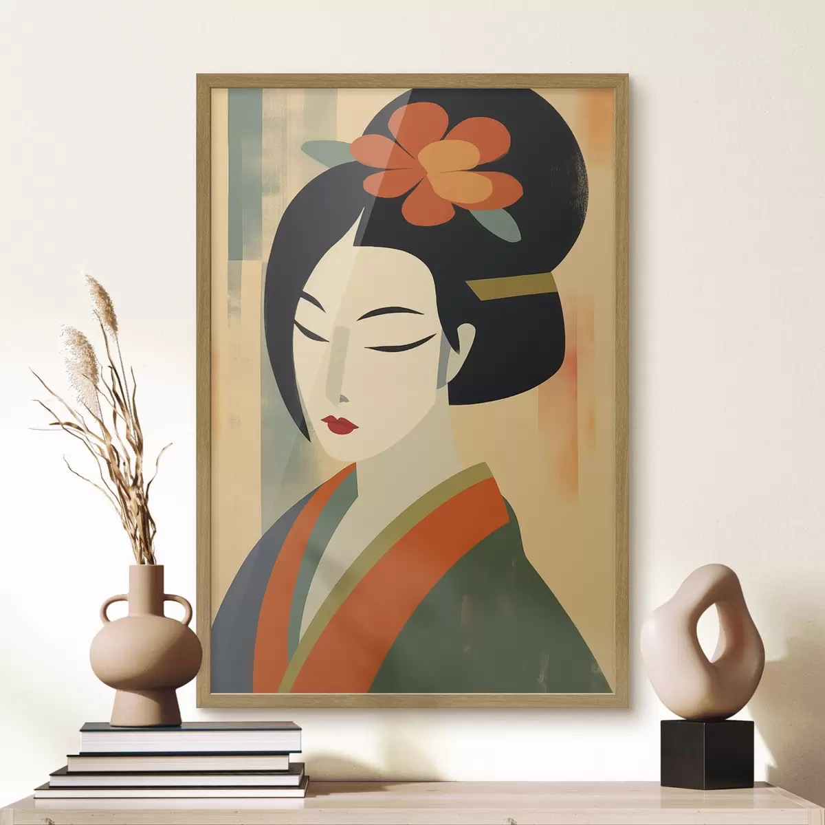 Poster Geisha im Profil f44498