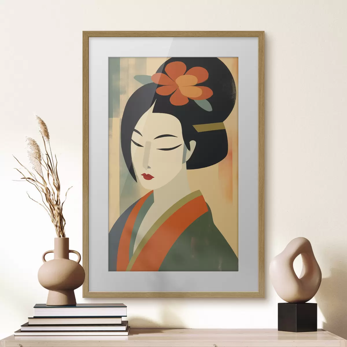 Poster Geisha im Profil f44498