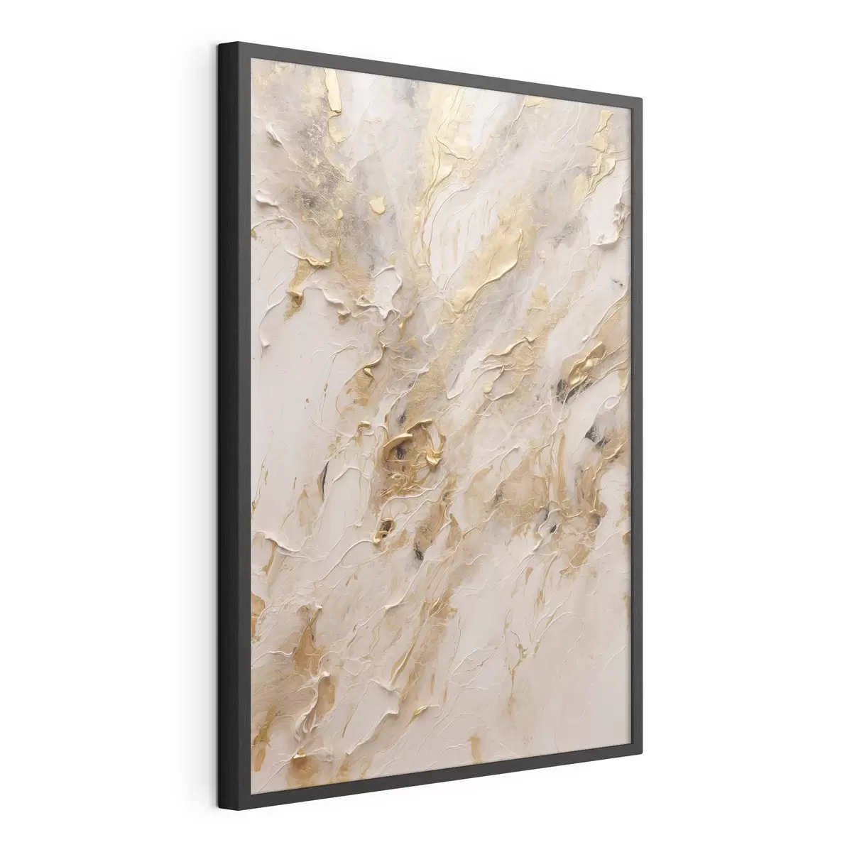 Poster Abstrakte gelbe und weiße Weg in Acrylmalerei Stil Rote Blume auf weiß-roten Hintergrund weiß Ölgemälde f44439