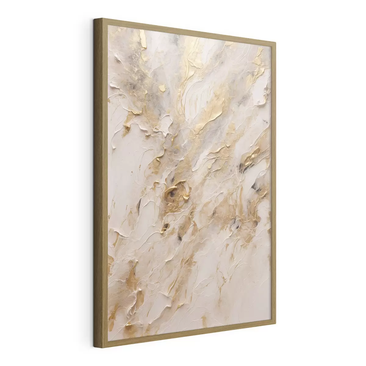 Poster Abstrakte gelbe und weiße Weg in Acrylmalerei Stil Rote Blume auf weiß-roten Hintergrund weiß Ölgemälde f44439