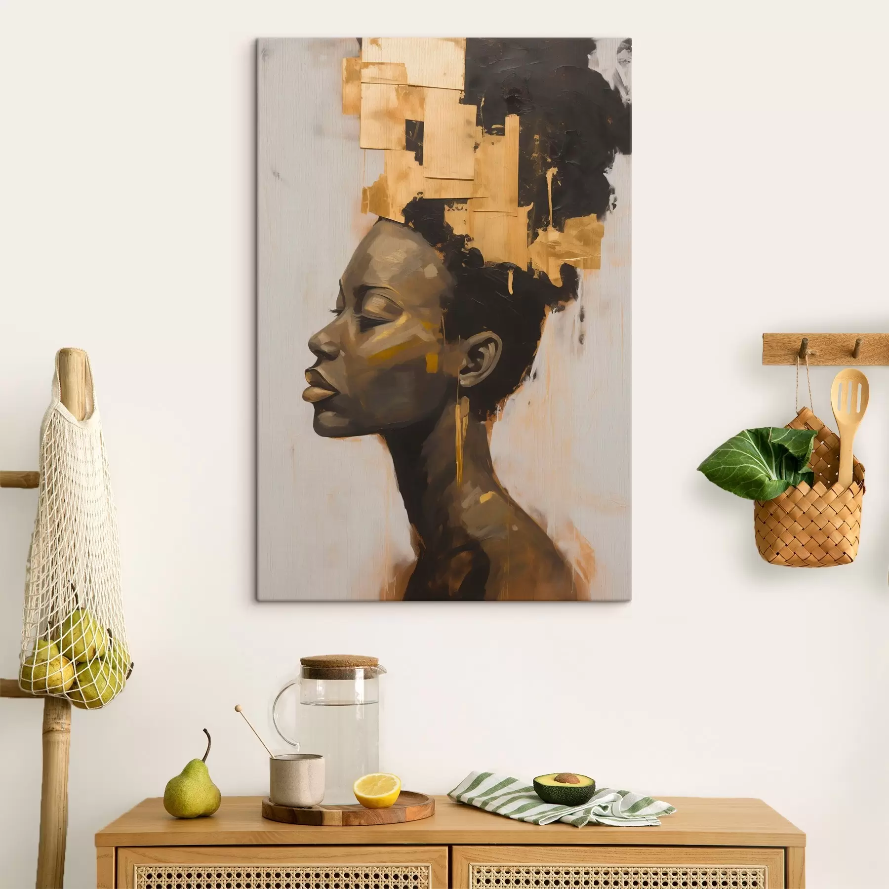 Fototapete Porträt einer Frau abstrakt s44520