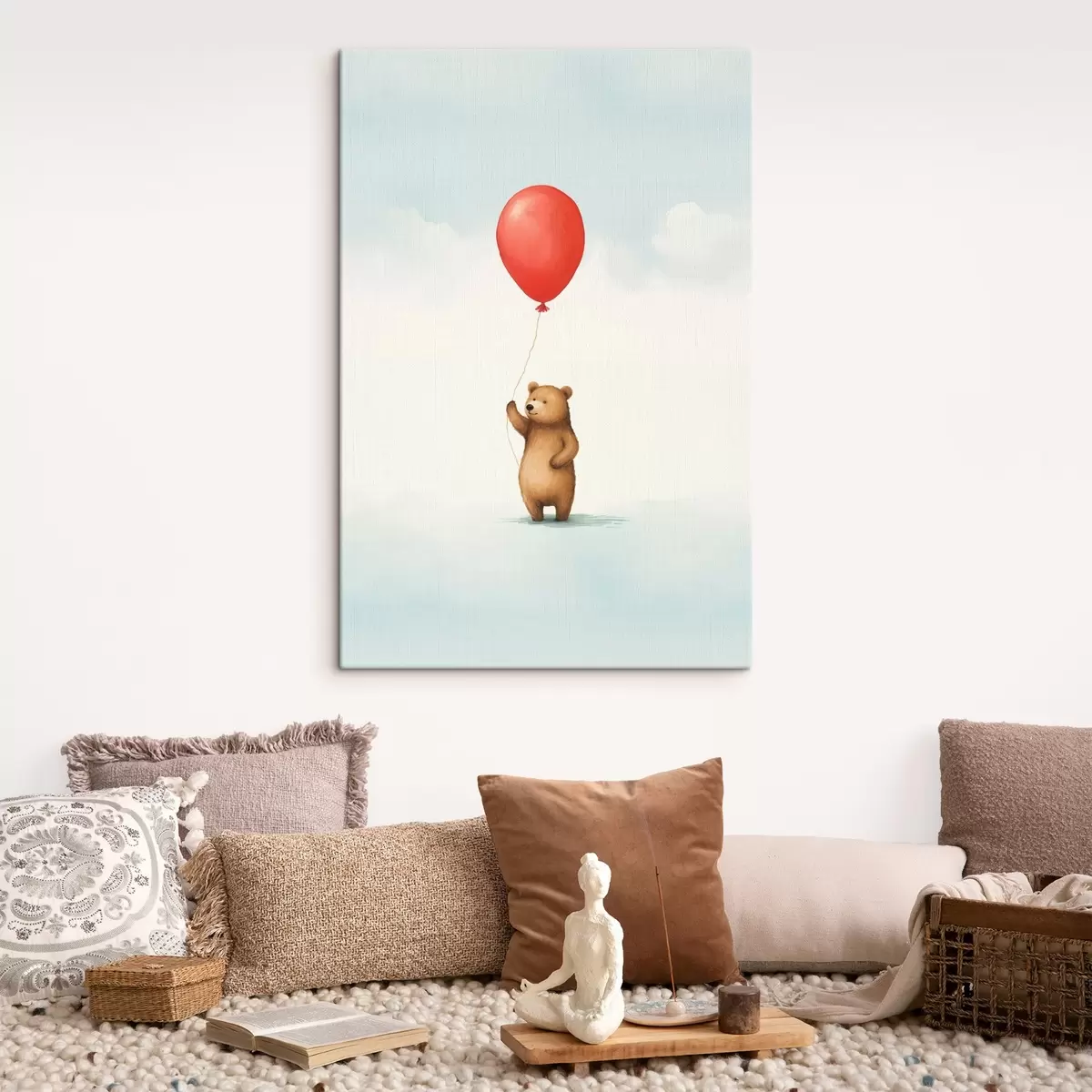 Fototapete Teddybär und ein Luftballon s44535