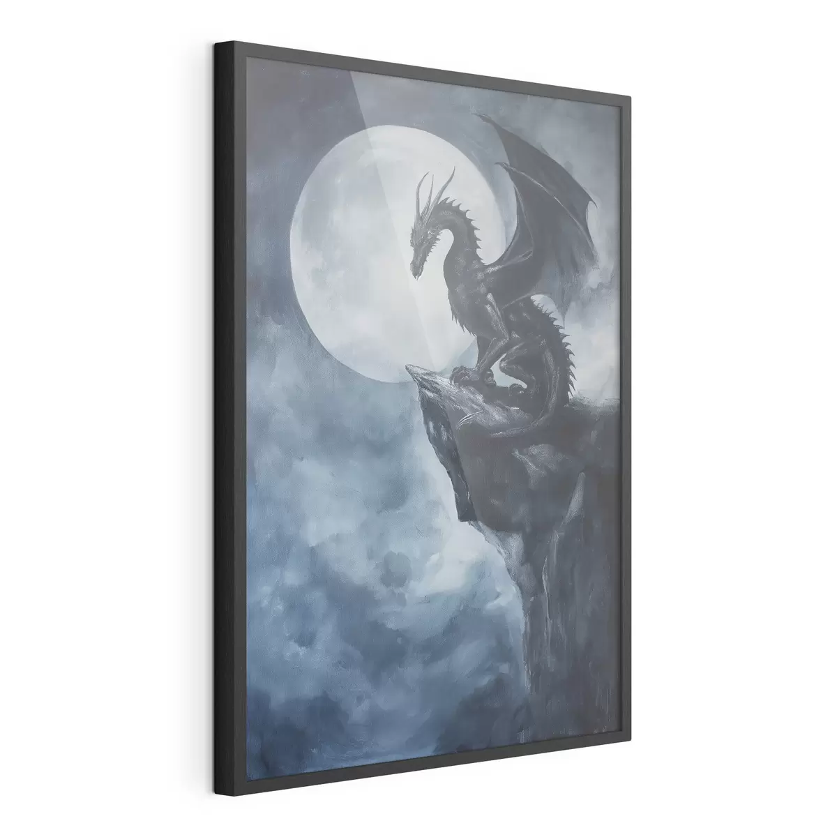 Poster Drache und Mond f44530