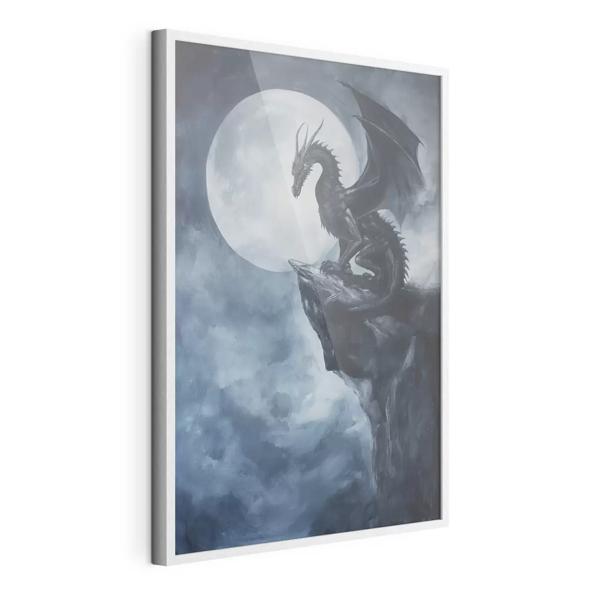 Poster Drache und Mond f44530