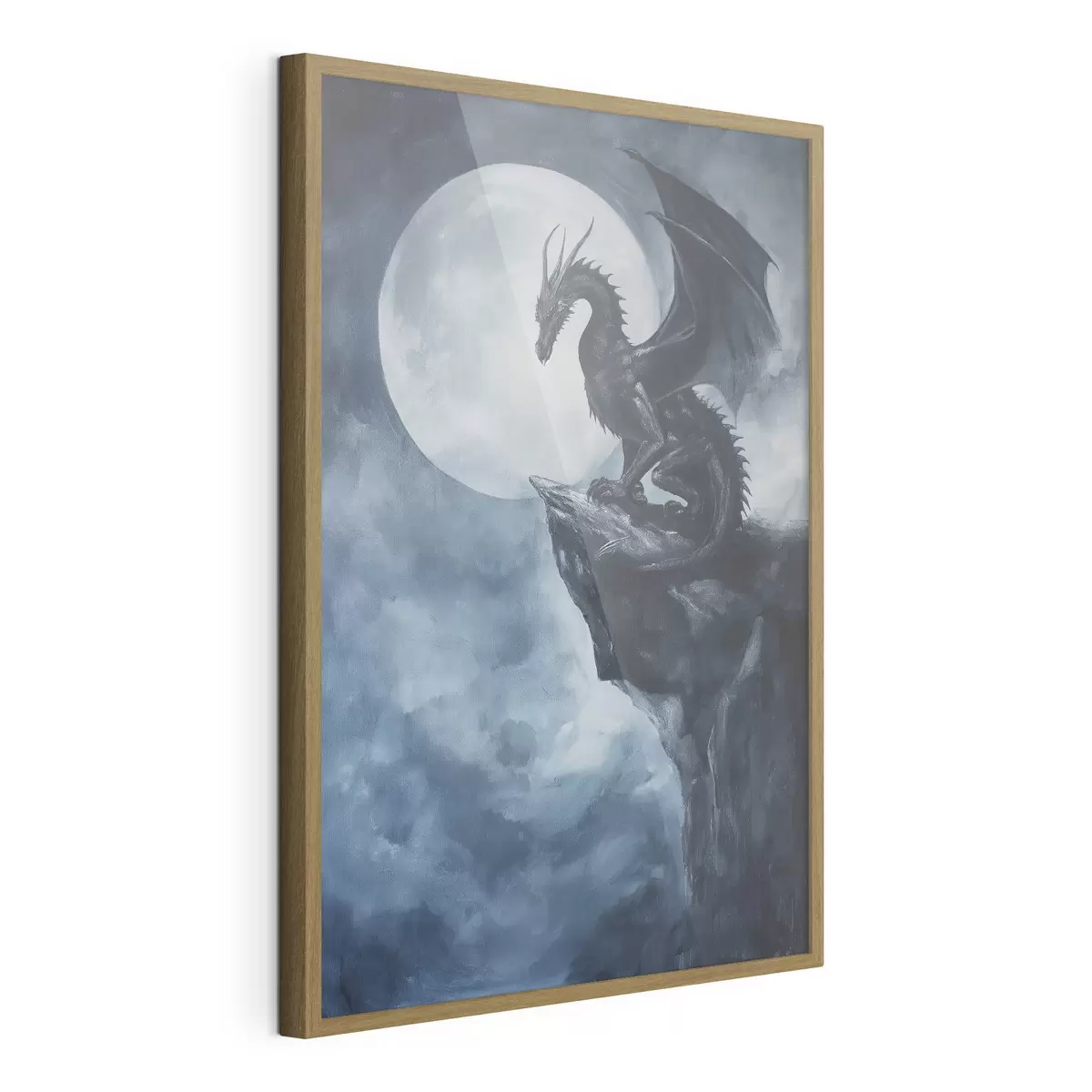 Poster Drache und Mond f44530