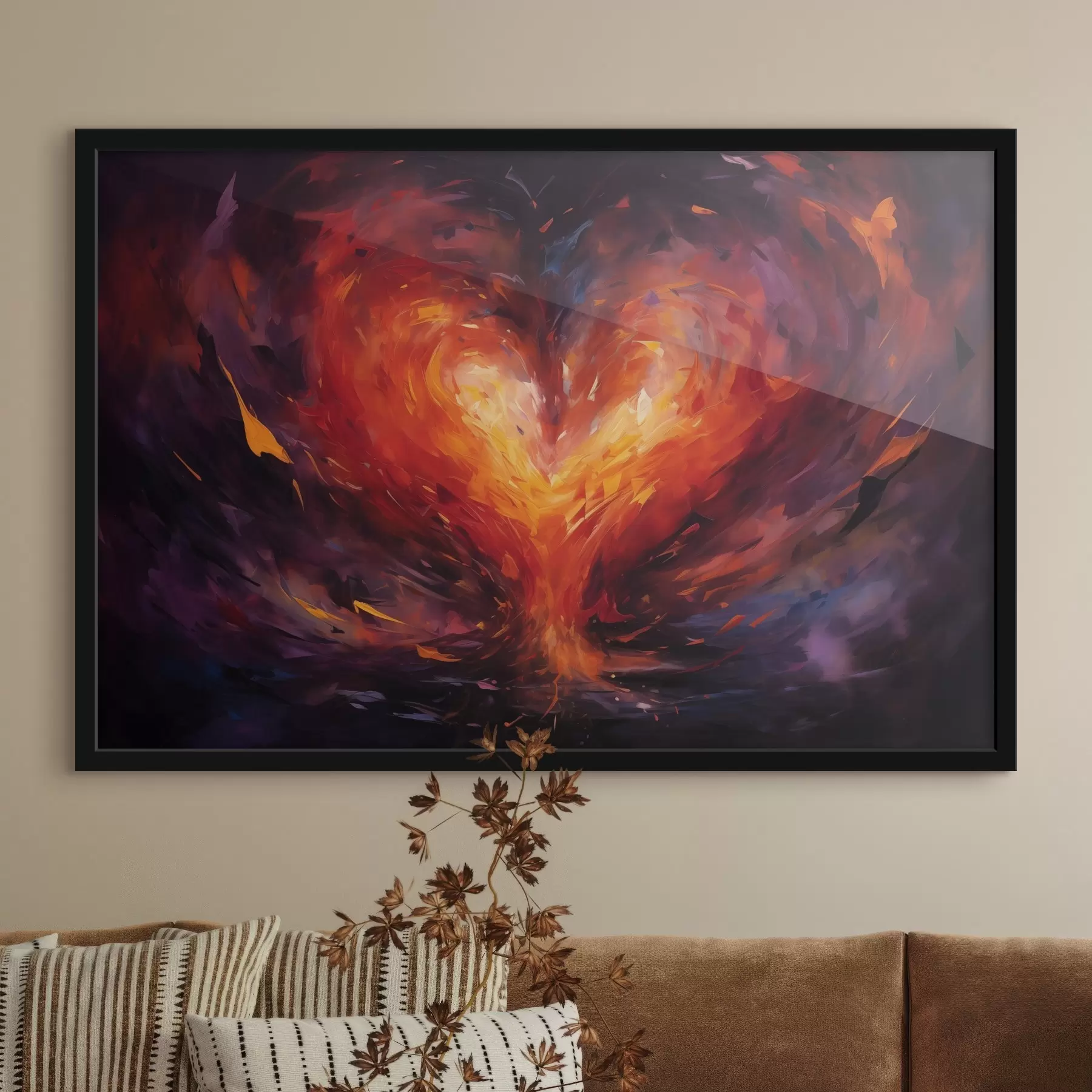 Fototapete Feuriges Herz f44537